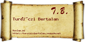 Turóczi Bertalan névjegykártya