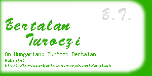 bertalan turoczi business card